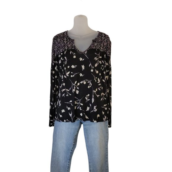Lucky Brand Top Shirt Boho Long Sleeve M - Picture 5 of 15